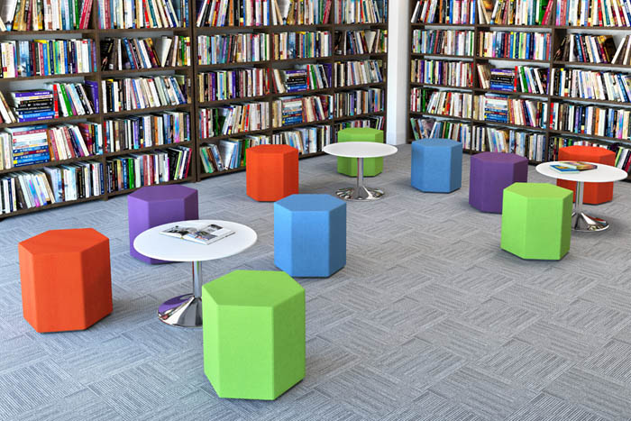 PSI PSEATING PULSE DESIGN RECEPTION SEATING Hexad_SmallStoolScene