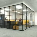 applied workplace glass office partitions